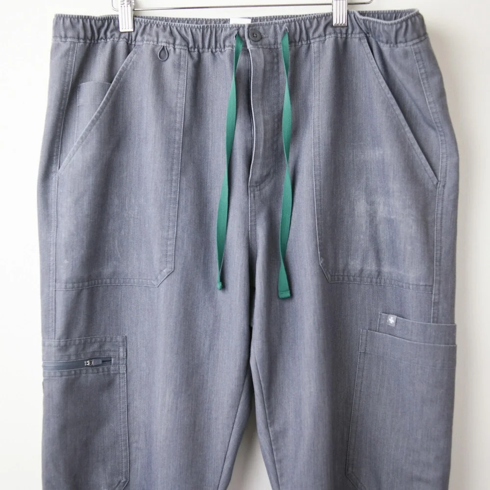 FIGS Scrub Pants Technical Collection Mens XL Grey TM3001 Cargo Medical PO 1897